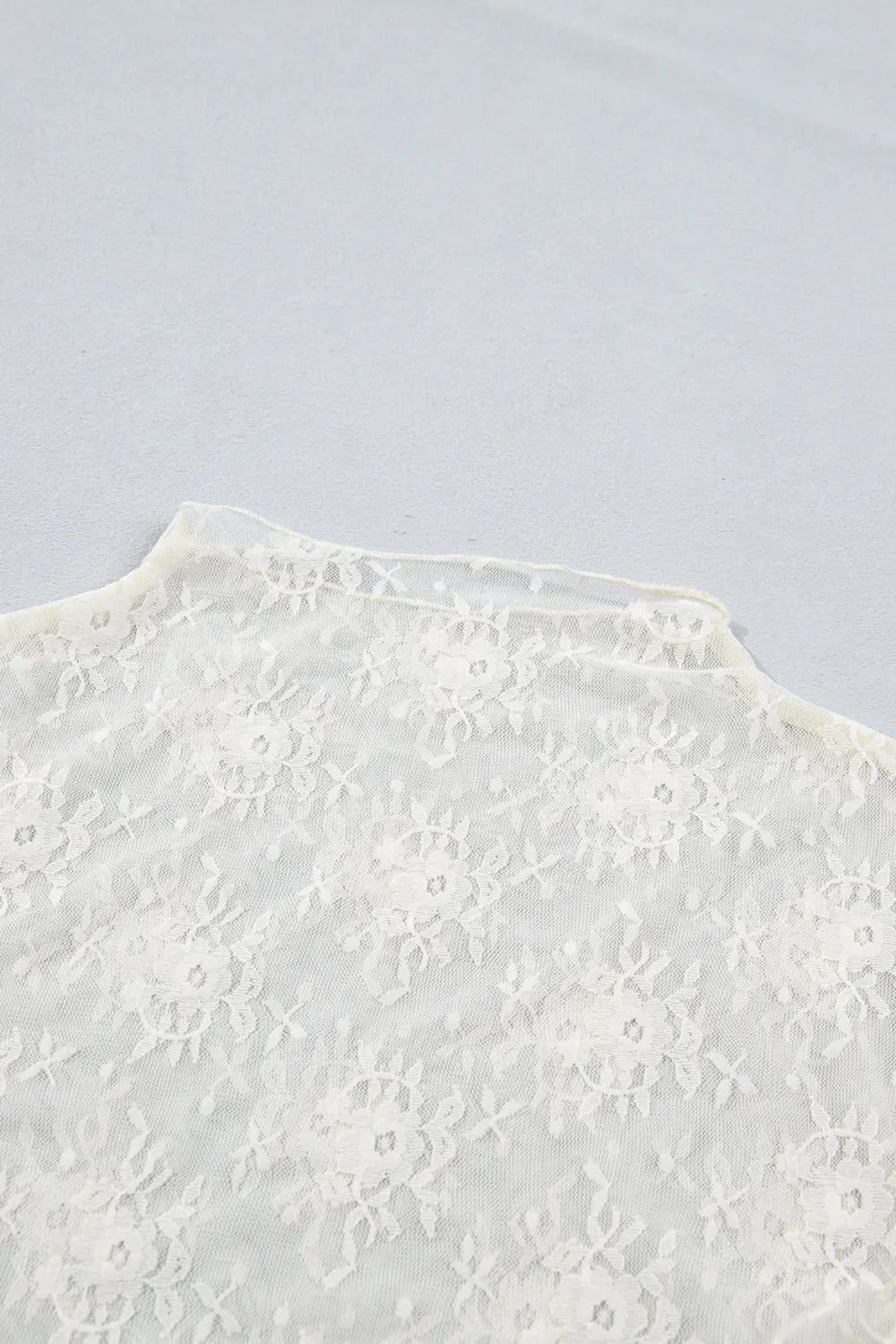The Ivory Wildflower Mesh Top