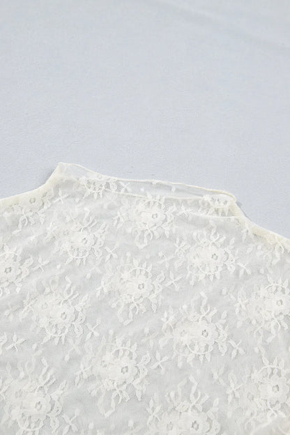 The Ivory Wildflower Mesh Top