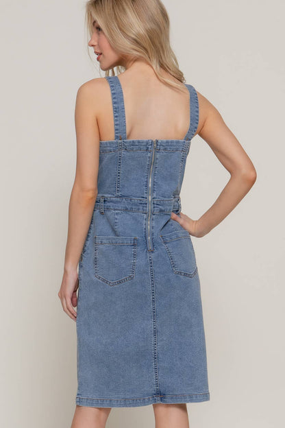 The Cassidy Button-Down Denim Dress