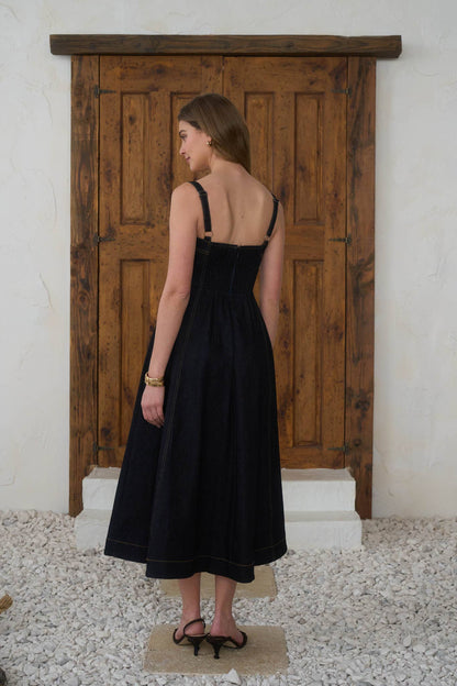 The Dark Horse Denim Midi Dress