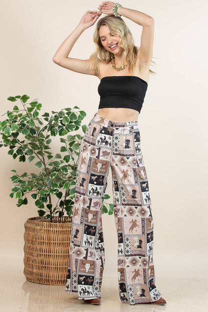Nora Western Patches Dress Pants