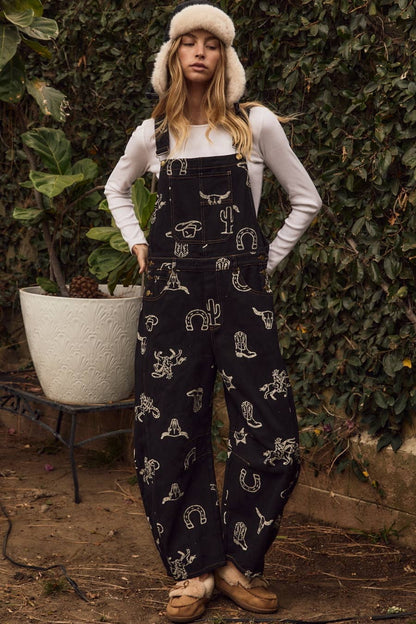 The Wild West Barrel Overalls