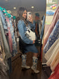 Trinity Ranch Hair On Cowhide Concealed Carry Tote - black and white hide