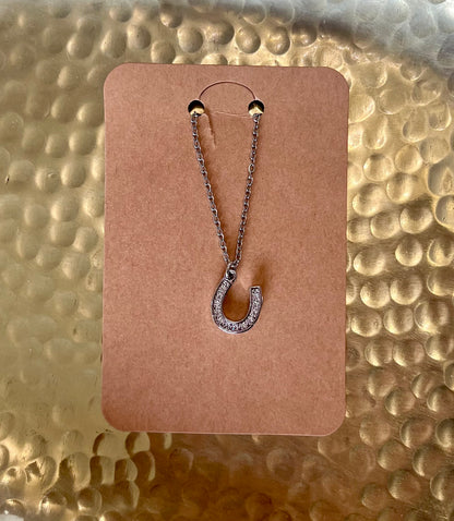Rhinestone Horseshoe Necklaces