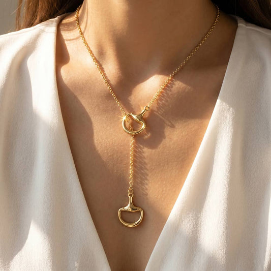 The Bridle Bit Lariat Necklace