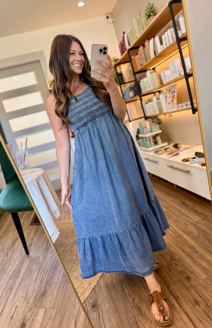 The Bluebird Prairie Midi Dress