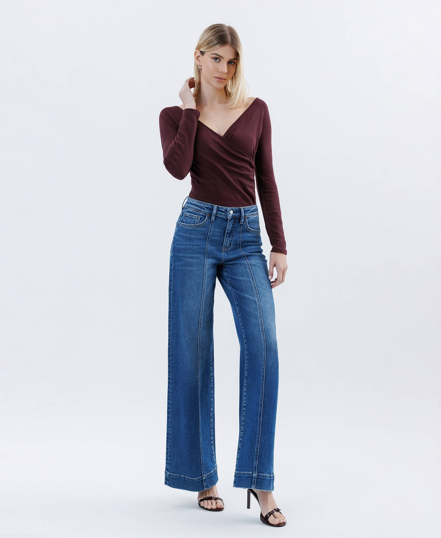 The High Life Wide Leg Flare Jeans