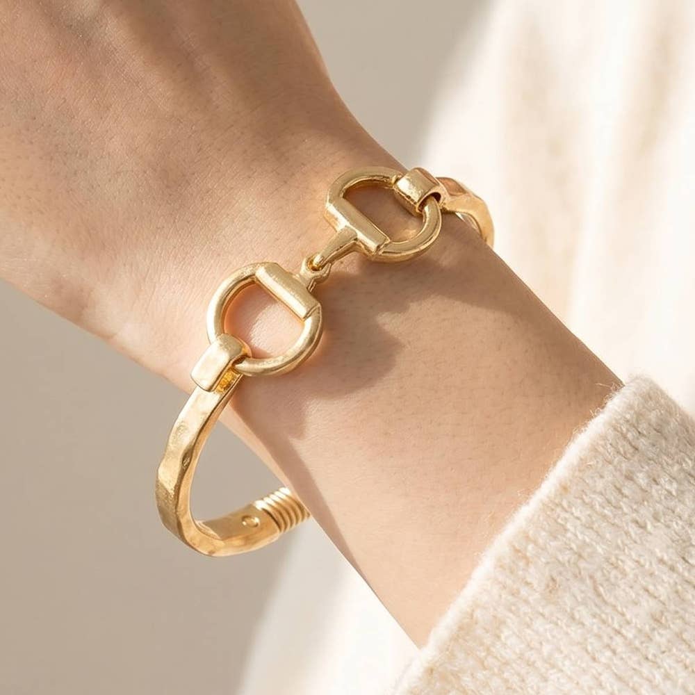 The Golden Snaffle Bit Bangle
