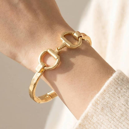 The Golden Snaffle Bit Bangle
