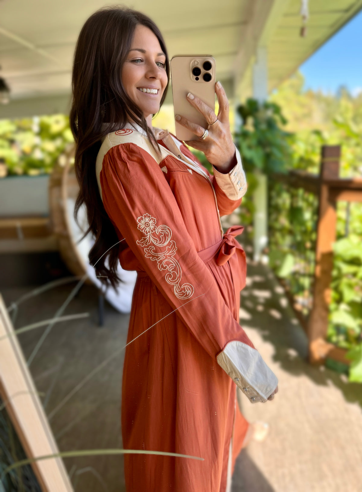 The Copper Canyon Western Maxi Dress by Panhandle🤎
