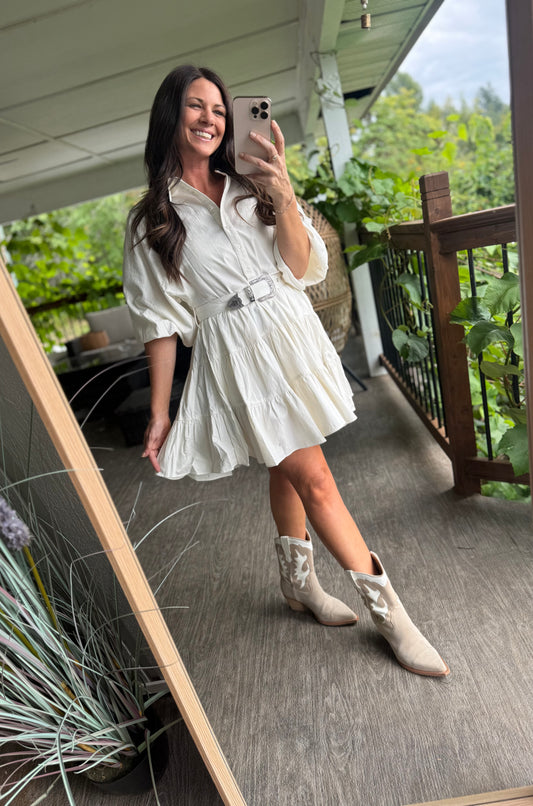 🤎 The Sunday Rodeo Mini Dress — Rock & Roll Denim