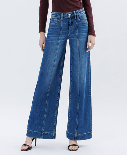 The High Life Wide Leg Flare Jeans