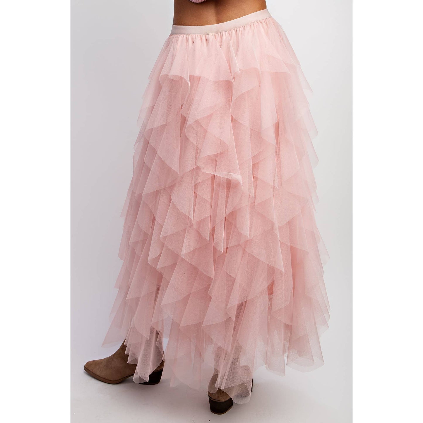 Wanderlust Tulle Maxi Skirt - pink