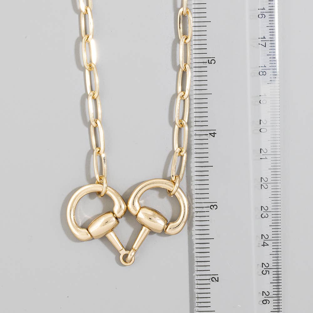 The Golden Horsebit Paperclip Necklace