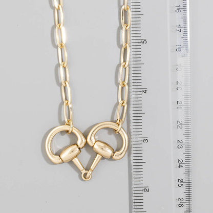 The Golden Horsebit Paperclip Necklace