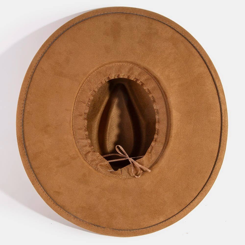 Boho Floral Wide Brim Adjustable Hat