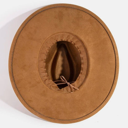 Boho Floral Wide Brim Adjustable Hat