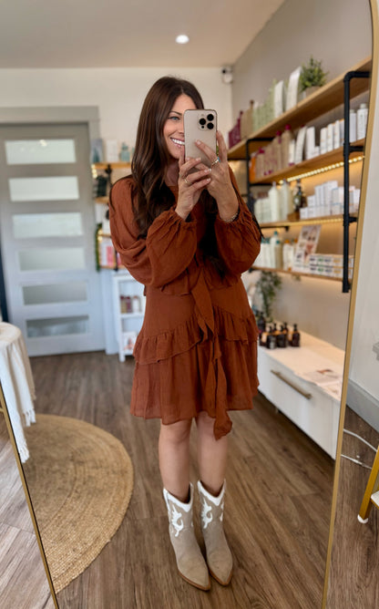The Copper Rose Mini Dress