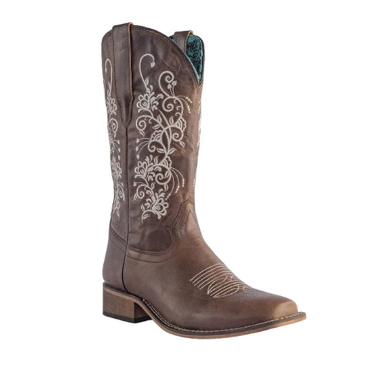 Desert Bloom Leather Cowgirl Boots