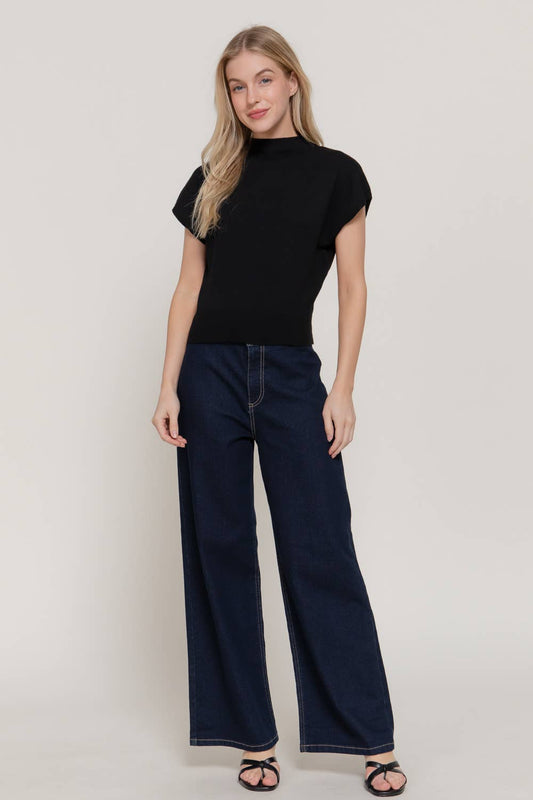 The Harper Mock Neck Sweater Top