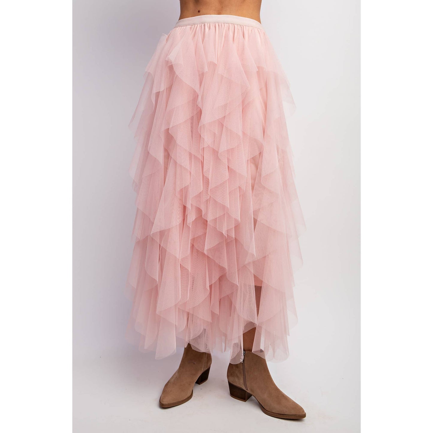 Wanderlust Tulle Maxi Skirt - pink