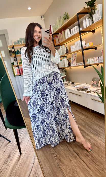 The Bluebell Boho Tiered Maxi Skirt