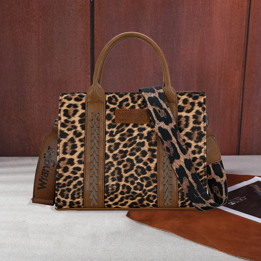 Wrangler Leopard Print Tote/Crossbody - Leopard