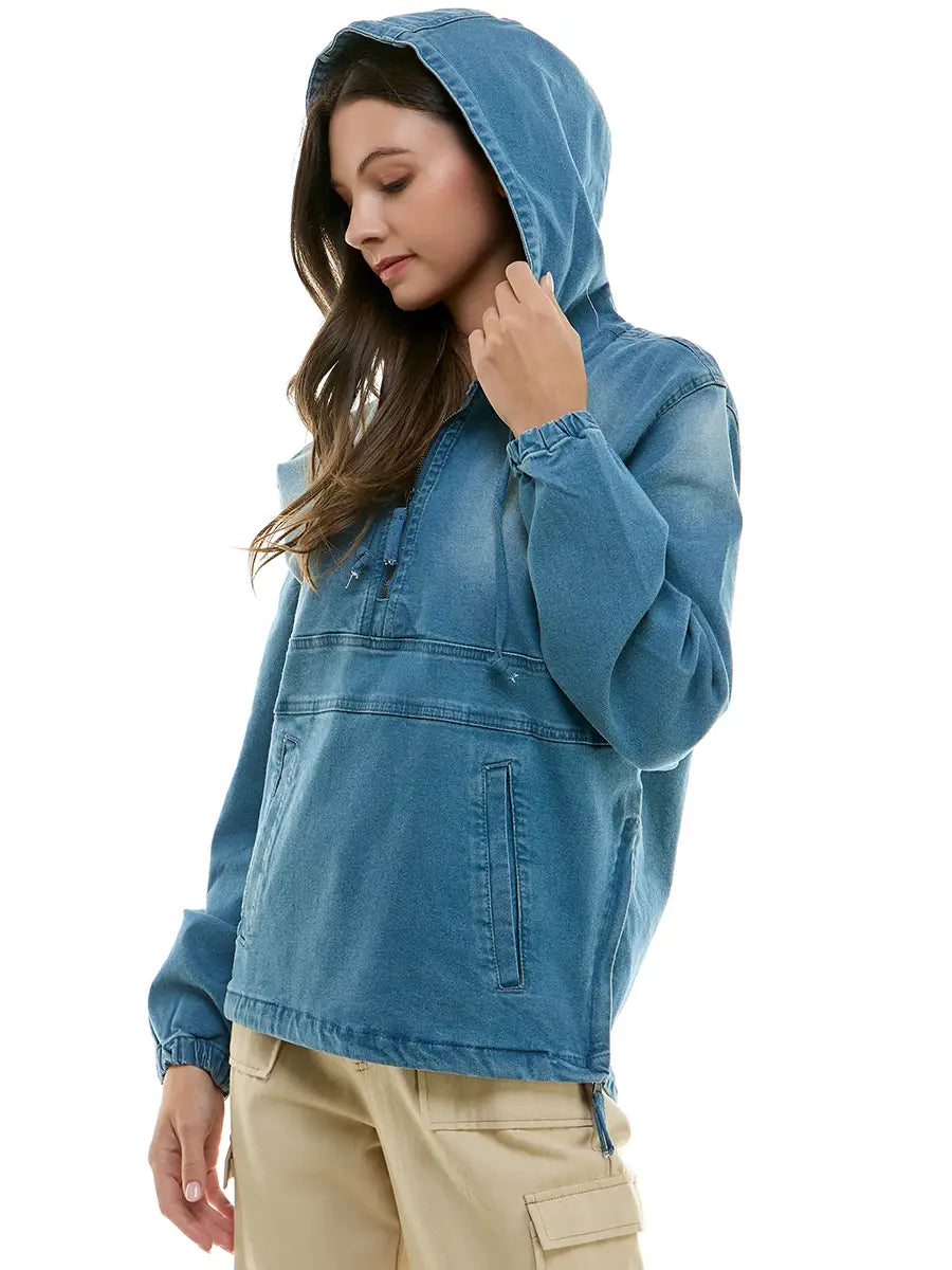 The Denim Hoodie - medium wash