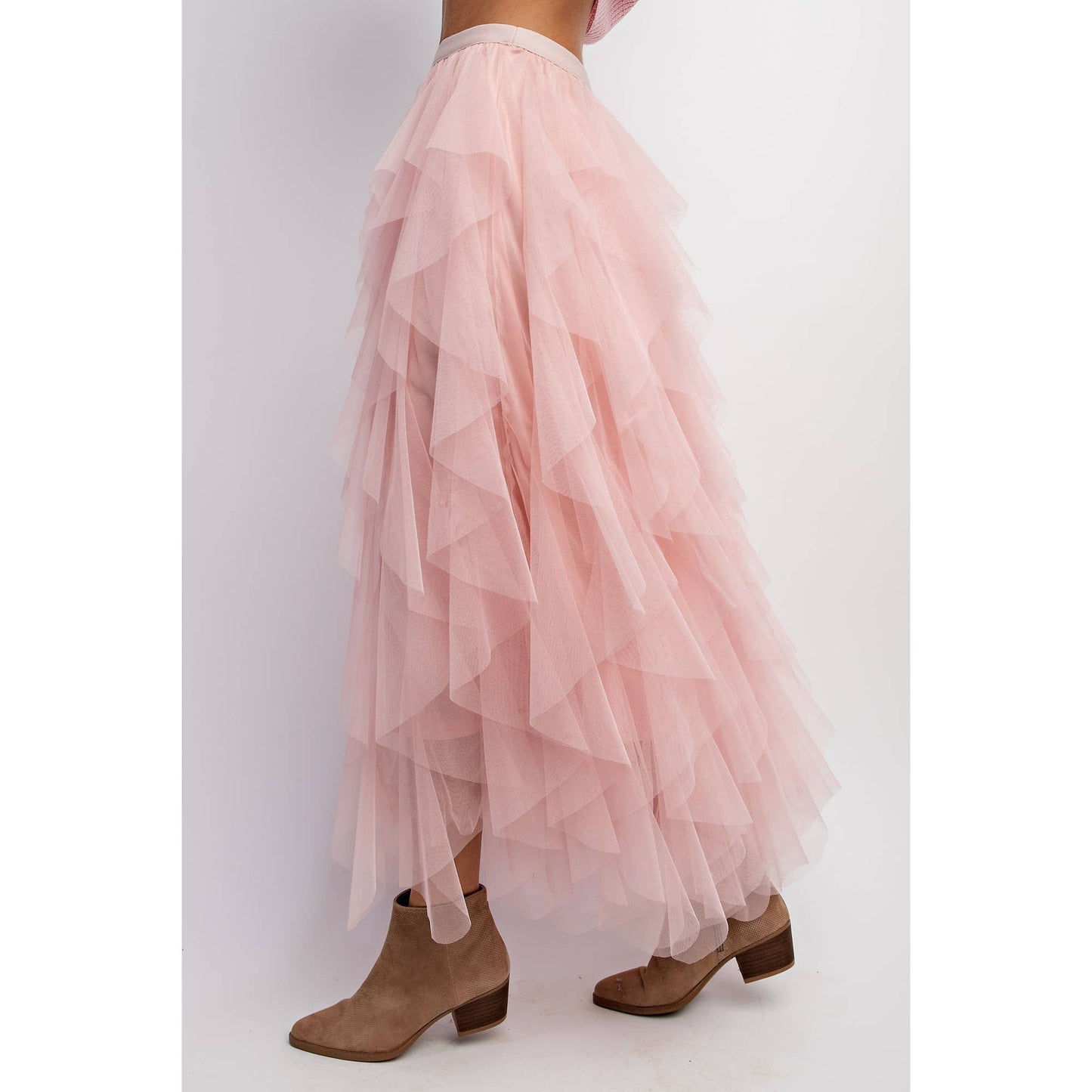 Wanderlust Tulle Maxi Skirt - pink