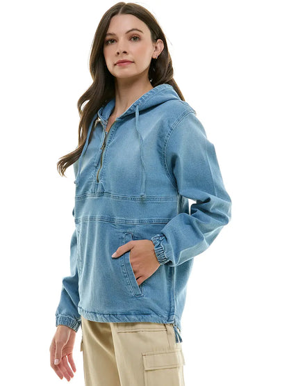 The Denim Hoodie - medium wash
