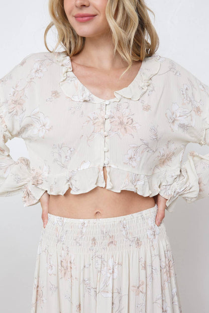 The Victoria Floral Ruffle Vacay Set