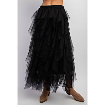 Wanderlust Tulle Maxi Skirt - black