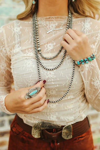 The Ivory Wildflower Mesh Top