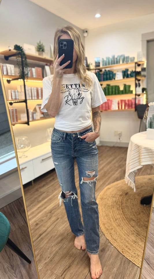 The Lowkey Legend Straight Leg Distressed Jeans