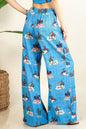 Western Running Horses Wide Leg Dress Pants