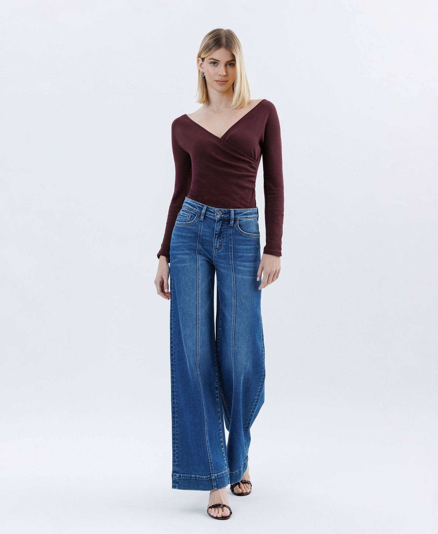 The High Life Wide Leg Flare Jeans