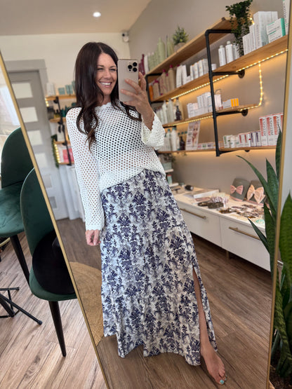 The Bluebell Boho Tiered Maxi Skirt