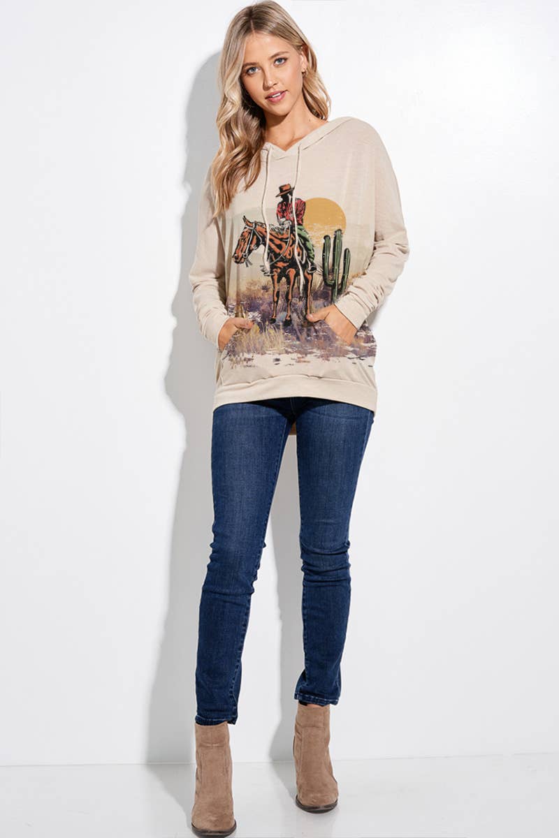 Desert Horse Casual Women's Hoodie