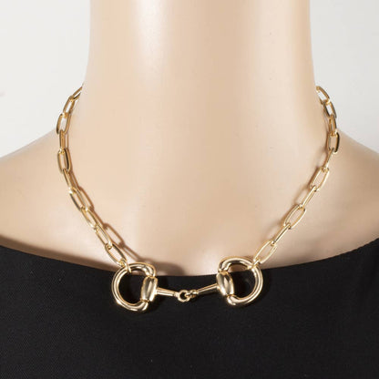 The Golden Horsebit Paperclip Necklace