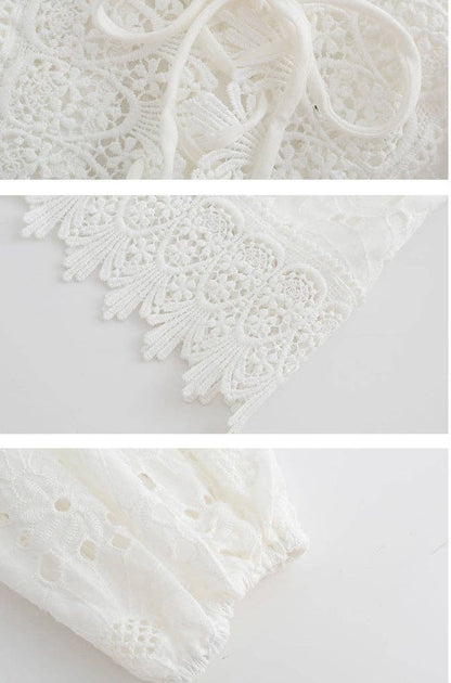 The Romantic Lace Long Sleeve Mini Dress