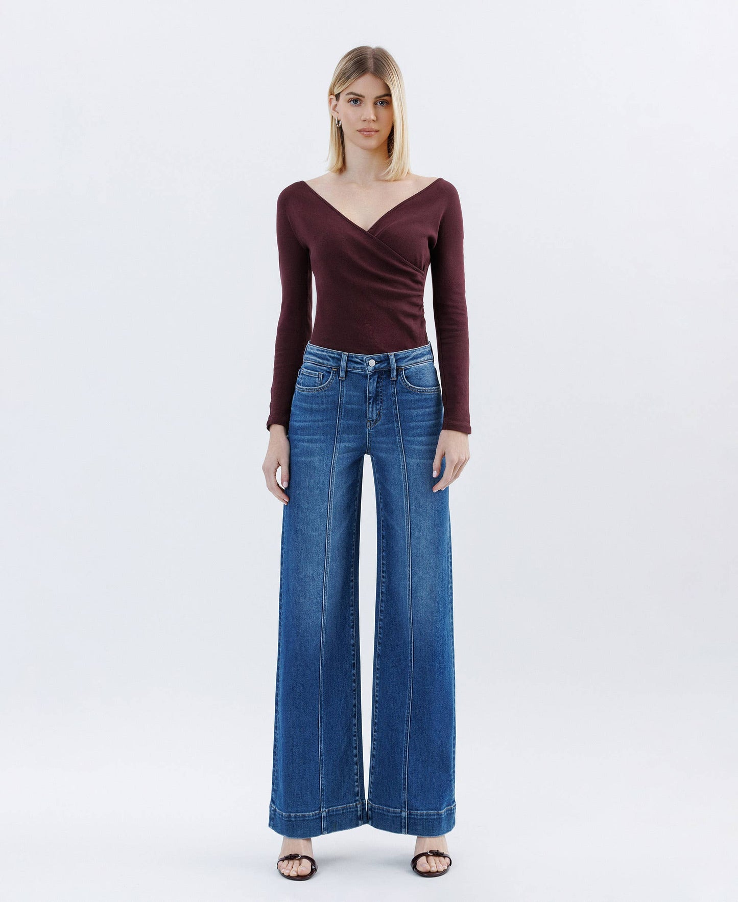 The High Life Wide Leg Flare Jeans