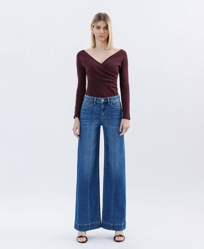 The High Life Wide Leg Flare Jeans