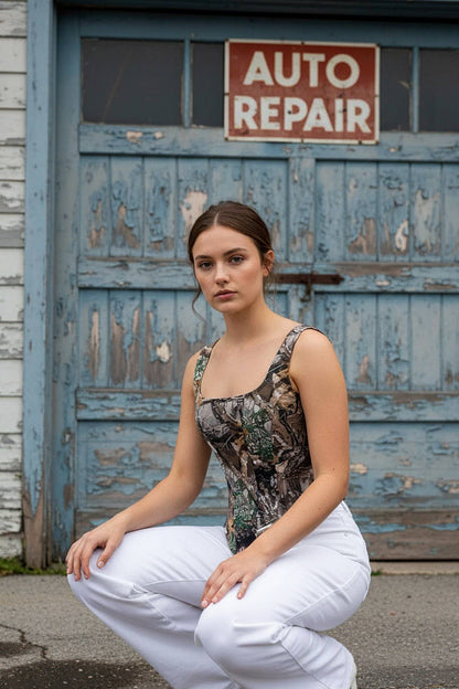 The Timberline Camo Corset Top