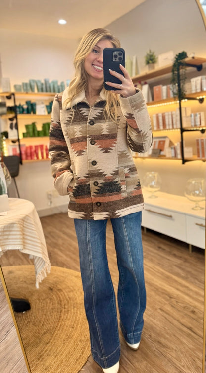 Panhandle Women's Brown Aztec Coat