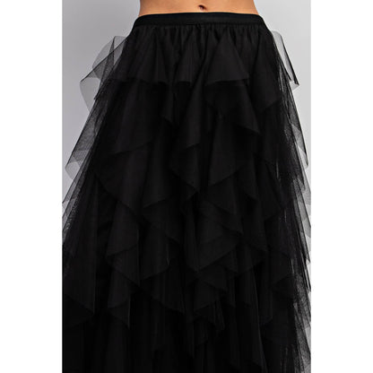 Wanderlust Tulle Maxi Skirt - black