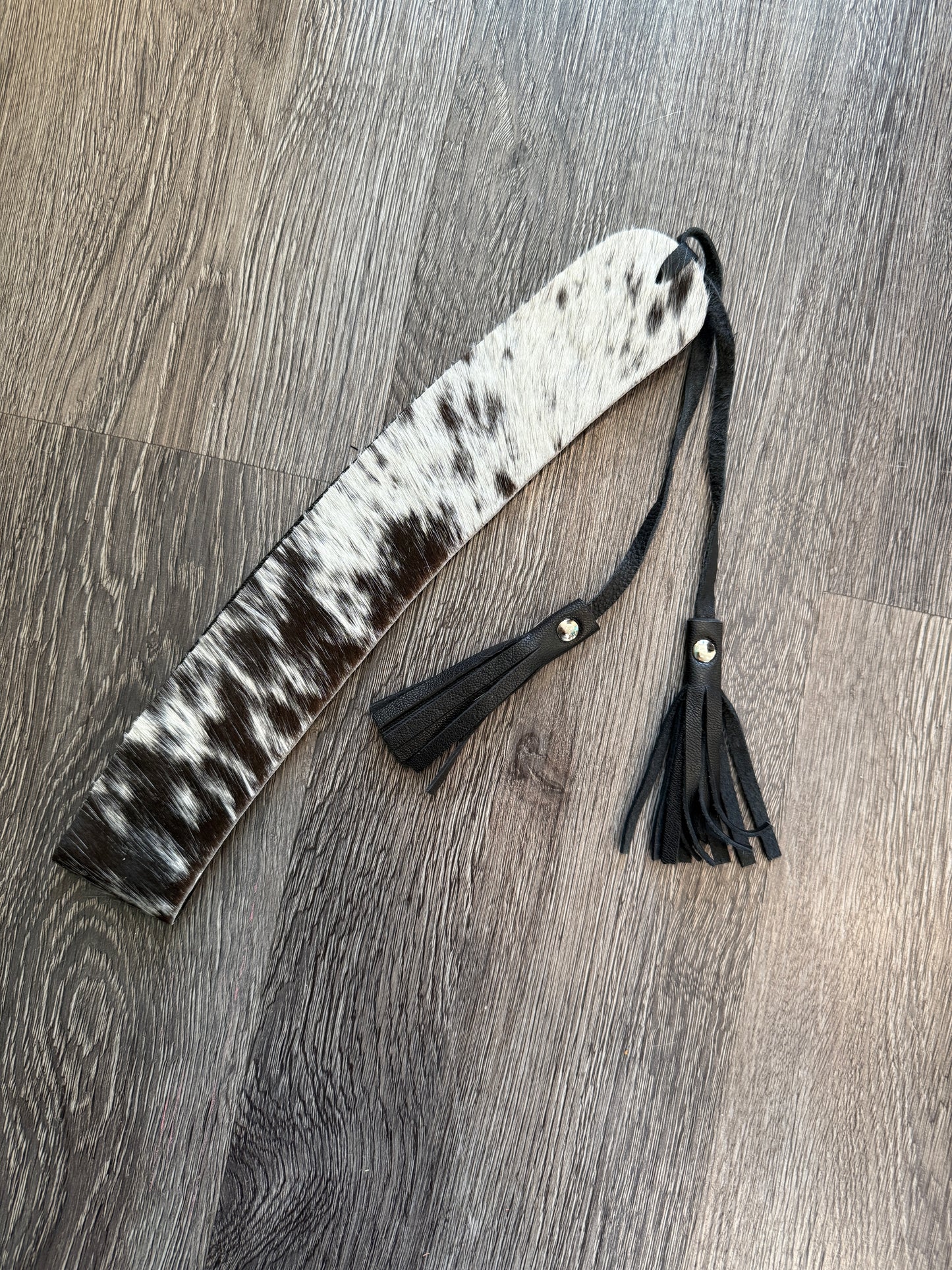 Genuine Cow Hide Hat Band with tassel