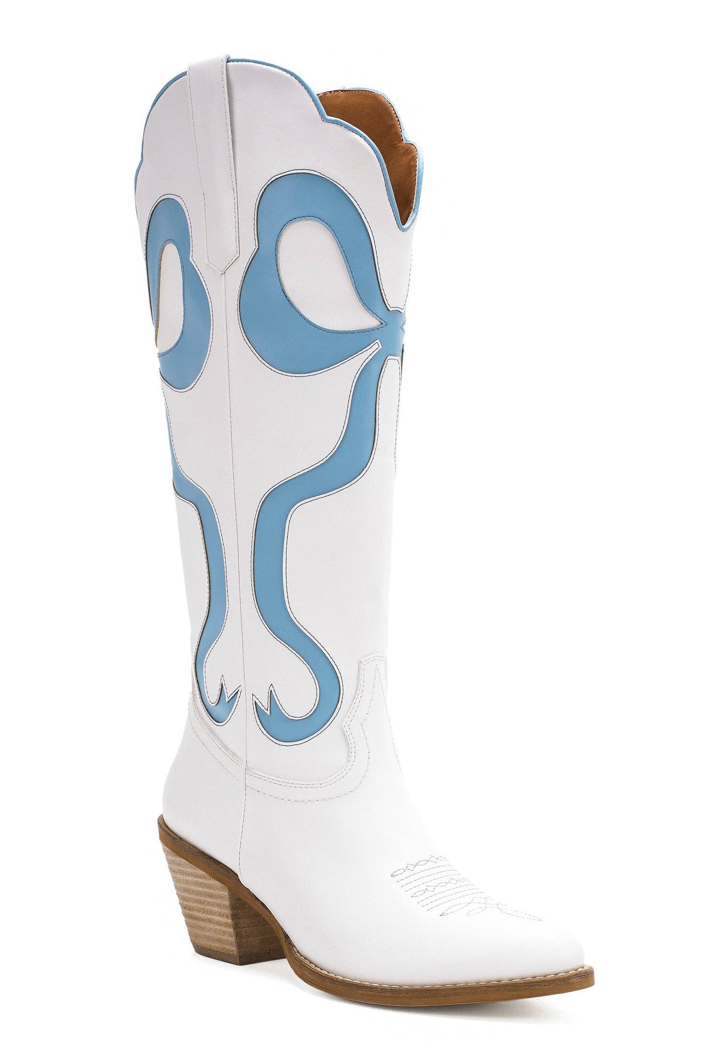 The Glenda Bow Boots - blue