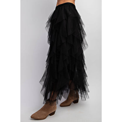 Wanderlust Tulle Maxi Skirt - black