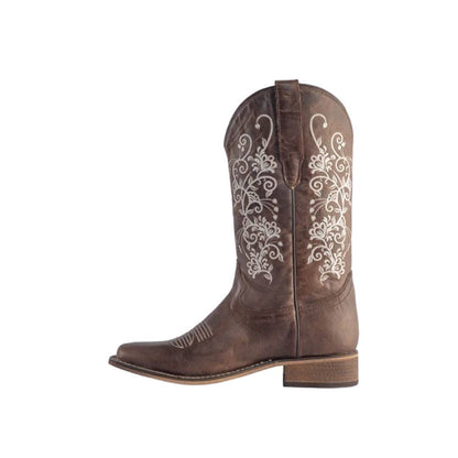 Desert Bloom Leather Cowgirl Boots
