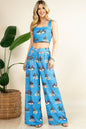 Western Running Horses Wide Leg Dress Pants